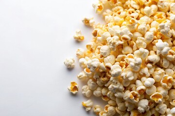 Outline of popcorn kernels in a simple design on a clean white background for food-related projects