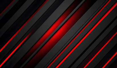 Obraz premium Abstract Carbon Fiber and Red Stripes Tech Background