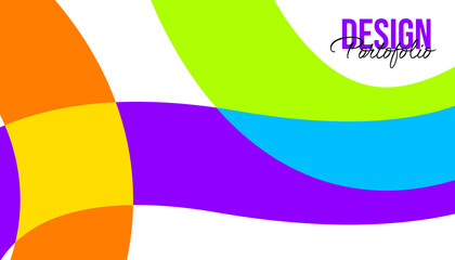 vibrant and modern vector background features flowing, wavy shapes in bold. Abstract line background