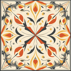 carpet or tile pattern 2D illustrator doodle wallpaper