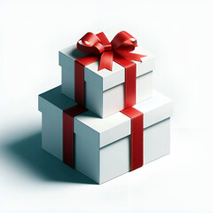Luxurious Boxing Day Sale Design with Black Gift Box and Red Ribbon