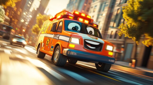 Animated Emergency Vehicle