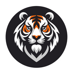 Simple tiger head design illustration