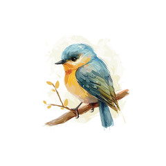 Obraz premium beautiful watercolor bird drawing