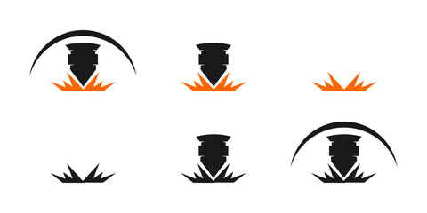  laser cutting vector logo design,icon,editable laser cutting symbol,laser cutting illustration