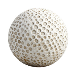 Dimples on a white golf ball, cutout transparent png