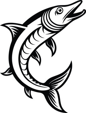 recommend clip art: barracuda vector icon design template