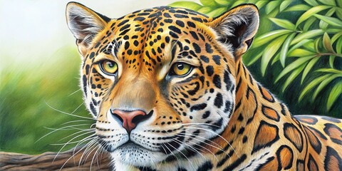 Obraz premium Step-by-Step Guide to Drawing a Jaguar for Beginners in Easy to Follow Illustrated Format