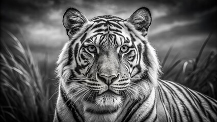Fototapeta premium Stunning Black and White Animals in Nature Captured in Striking Contrast and Timeless Elegance