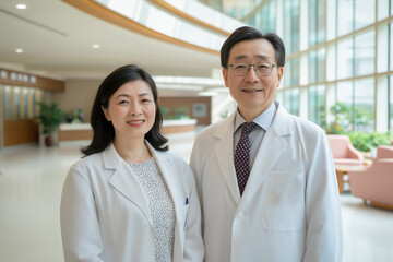 Fototapeta premium Asian medical team in hospital
