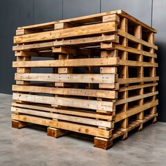 Collection of Wooden pallet on isolate transparency background, PNG