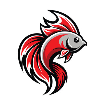 recommend clip art: Adobe Illustrator BETTA fish vector icon design template ideaArtwork