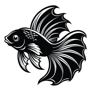 recommend clip art: Adobe Illustrator BETTA fish vector icon design template ideaArtwork