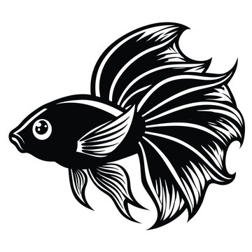 recommend clip art: Adobe Illustrator BETTA fish vector icon design template ideaArtwork