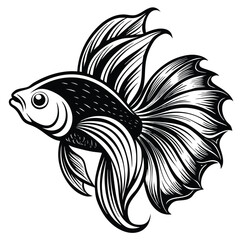 Adobe Illustrator BETTA fish vector icon design template ideaArtwork