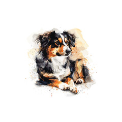 Fototapeta premium watercolor dog drawing