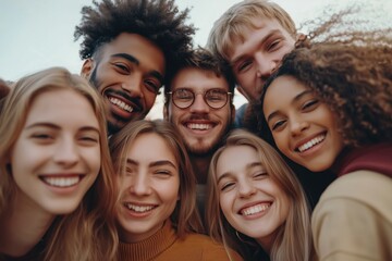 Obraz premium Group of people supporting each other