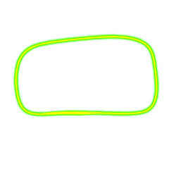 Green neon light text box