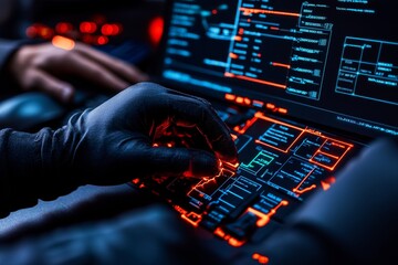 Forensic team decrypting sensitive data on a compromised server, with detailed charts showing the decryption process