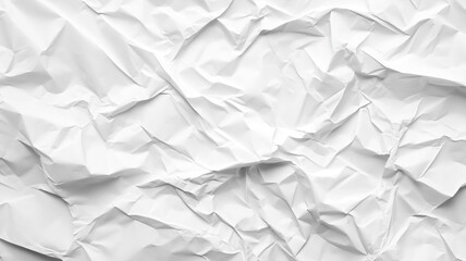 Obraz premium Crumpled White Paper Texture Background.generative ai