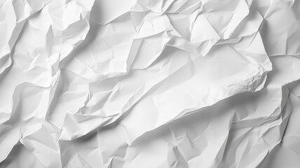 Obraz premium Crumpled White Paper Texture Background.generative ai