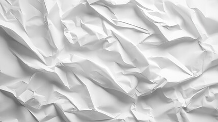 Obraz premium Crumpled White Paper Texture Background.generative ai