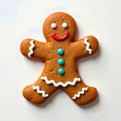 Smiling Gingerbread Man Cookie