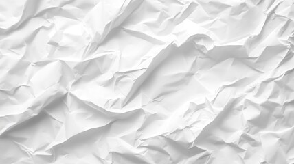 Obraz premium Crumpled White Paper Texture Background.generative ai