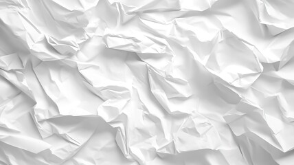 Obraz premium Crumpled White Paper Texture Background.generative ai