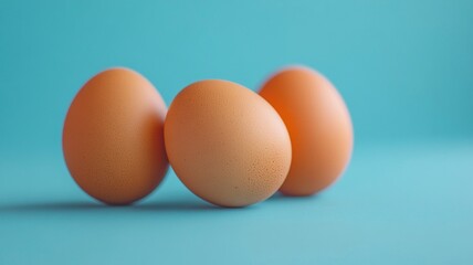 Eggs isolated on a bright background. Front photo. Egg wallpapers. Design, visual arts, minimalism. Egg templates. Organic chicken egg concept. generative ai