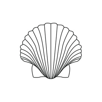 recommend clip art: Shells line simple logo symbol icon vector graphic design illustration
