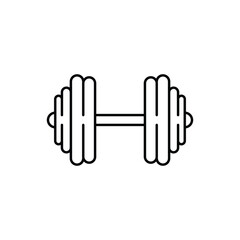 barbell line icon design vector template