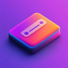 A vibrant, modern graphic design featuring a stylized cassette tape icon.