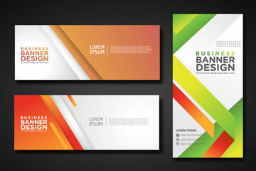 Set modern abstract banners for corporate concept, element design. Vector illustration