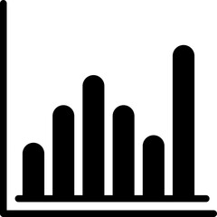 Bar Graph Glyph Icon Design Vector