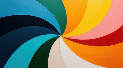 Obraz premium Abstract Swirl Art Colorful Spiral Pattern Modern Minimalist Design