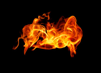 Fototapeta premium flames on a black background