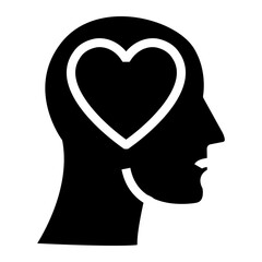 Mental Health icon on glyph style