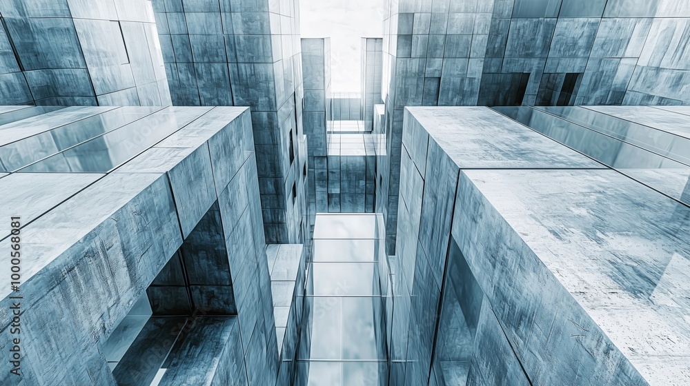 Poster minimalistic city block layout with clean structural design