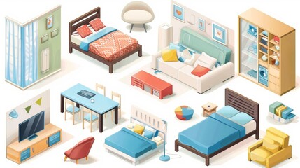 Naklejka premium Beautifully Designed Rooms with Modern Furniture and Decor Elements for Cozy and Comfortable Home Interiors