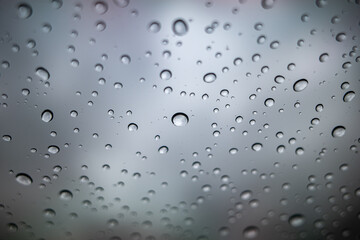 water drops on glass