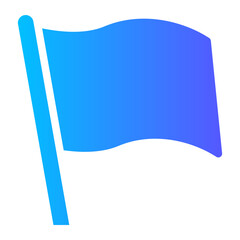 waving flag gradient icon