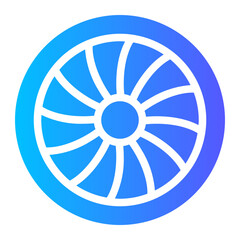 turbo engine gradient icon