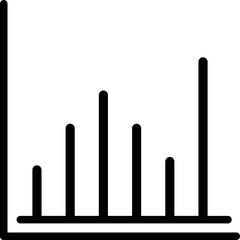 Bar Graph Solid Icon Design Vector