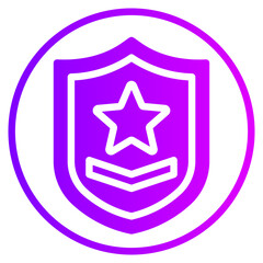 army badge gradient icon