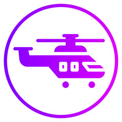 helicopter gradient icon