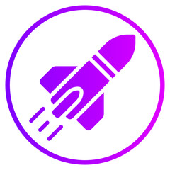rocket gradient icon