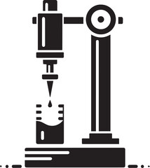 rheometer silhouette vector black and white