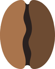 vector converted image of coffee bean.