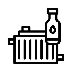 radiator flush line icon